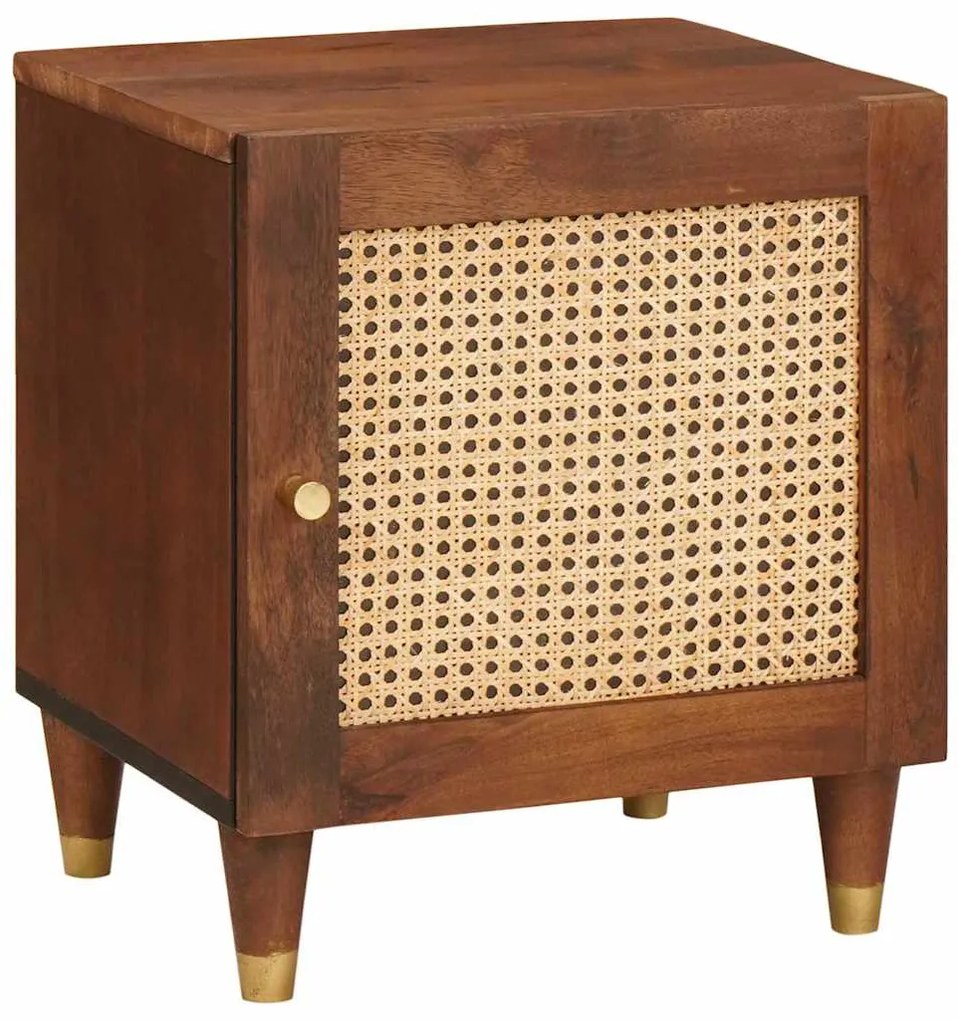 vidaXL Κομοδίνο Καφέ 40 x 33,5 x 46 εκ Μασίφ ξύλο ακακίας