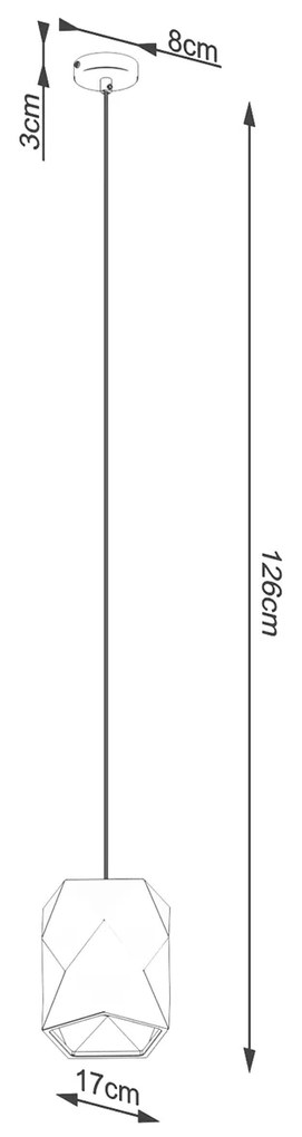 Sollux Κρεμαστό φωτιστικό Gobi 1,1xE27/15w, Χρώμα άσπρο