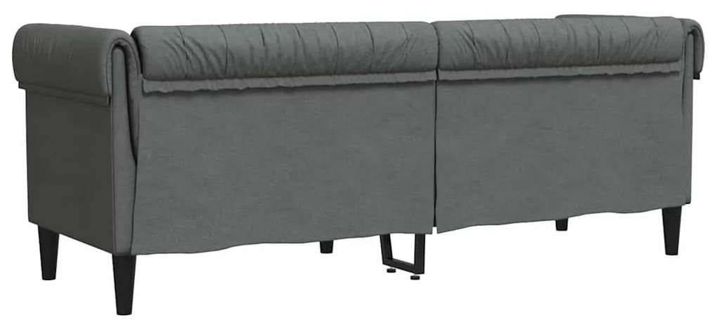 vidaXL Καναπές Chesterfield Σκούρο γκρι 201.5 x 74.5 x 74.5 εκατοστά