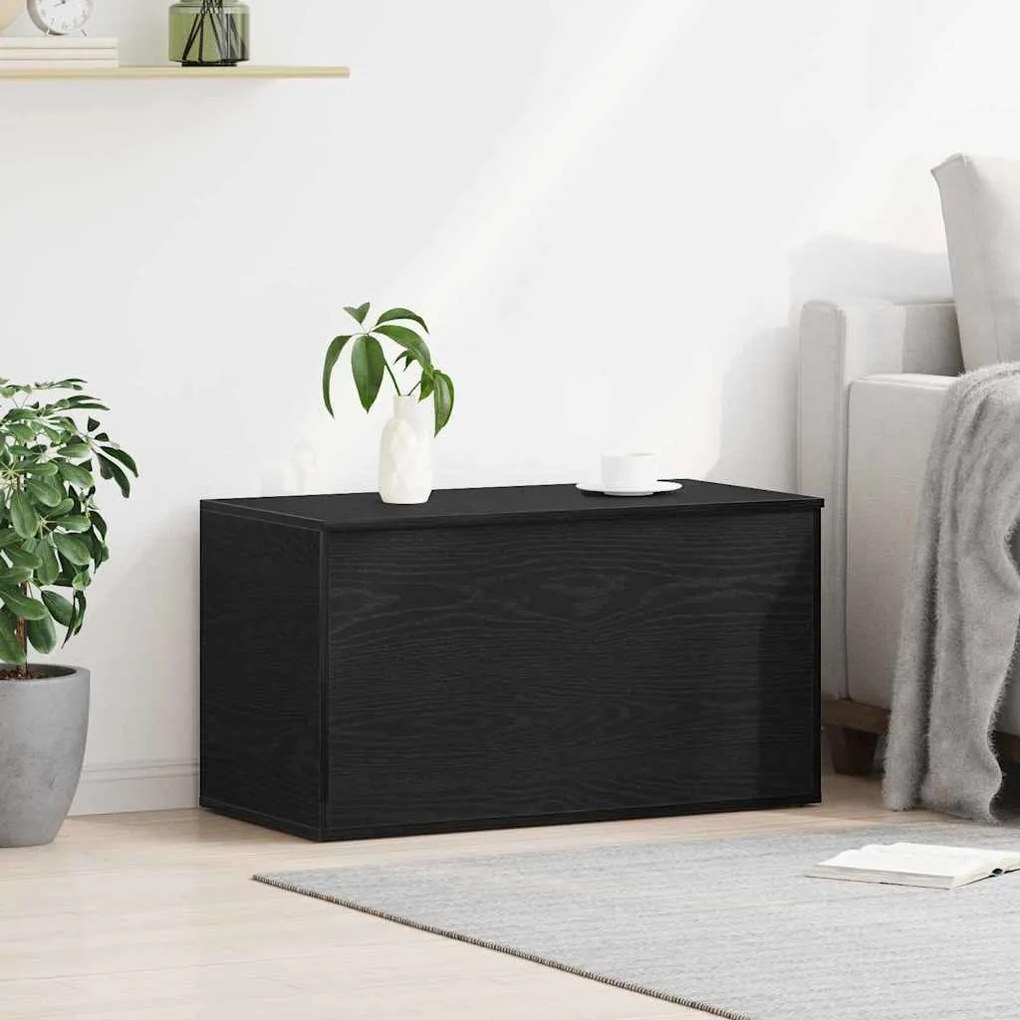 vidaXL Κουτί αποθήκευσης Μαύρη δρυς 84 x 42 x 46 cm Επεξεργασμένο ξύλο