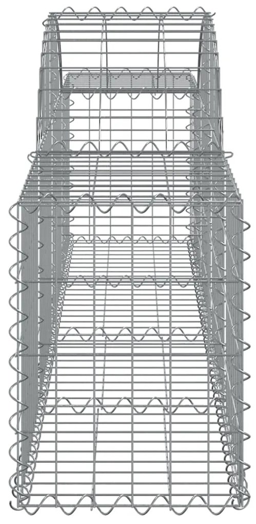 vidaXL Συρματοκιβώτια Τοξωτά 15 τεμ. 200x30x40/60 εκ. Γαλβαν. Ατσάλι