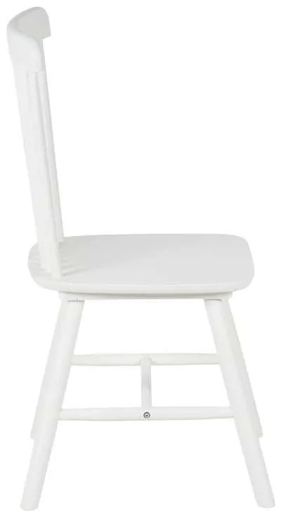 Καρέκλα Melia pakoworld rubberwood σε λευκή απόχρωση 45x51x87εκ