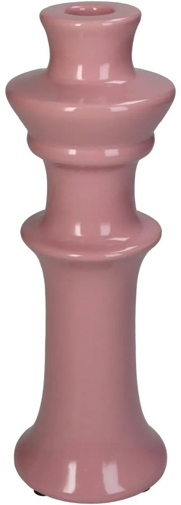 Κηροπήγιο ArteLibre Ροζ Κεραμικό 8x8x24cm-05155200