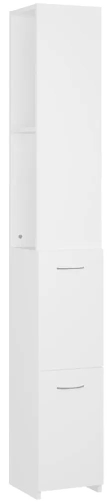 vidaXL Ντουλάπι Μπάνιου Λευκό 25x26,5x170 εκ. από Επεξεργασμένο Ξύλο