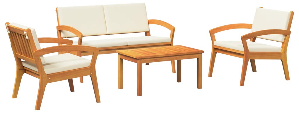 vidaXL Σετ μπιστρό 4 pcs Καφέ 75 x 45 x 38 εκ. Μασίφ ξύλο ακακίας