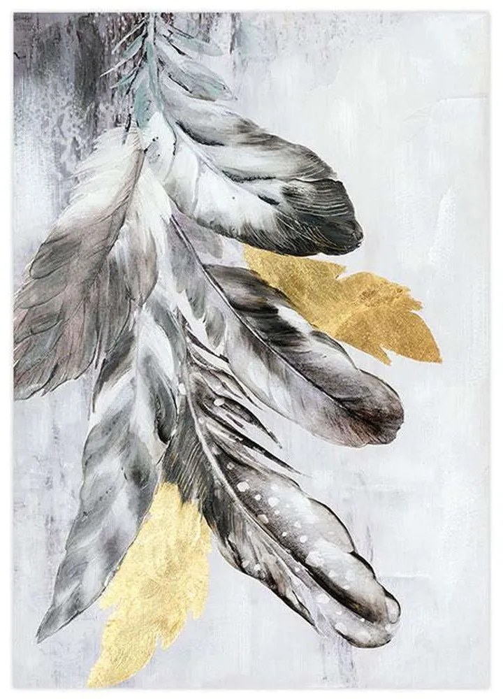 Πίνακας Καμβάς Feathers 166-224-049 60x3x90cm Multi Κάθετοι Καμβάς