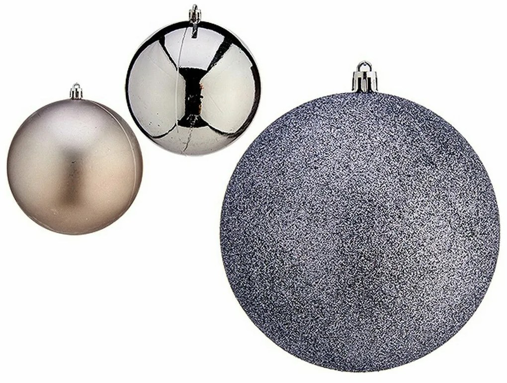 Σετ Χριστουγεννιάτικες Μπάλες Krist+ Ασημί Πλαστική ύλη (x6)
