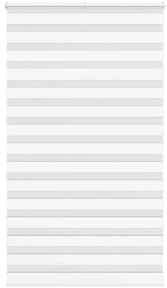 vidaXL Ζέβρα τυφλή Λευκό Πλάτος υφάσματος 125,9 εκ. Πολυεστέρας