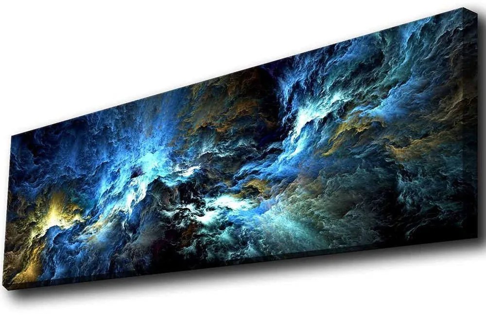 Πίνακας Καμβάς Με Φως Led 139LDG1105 90x30cm Multi Wallity Οριζόντιοι Wood, Canvas