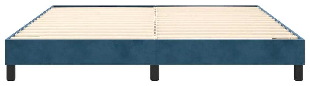 vidaXL Πλαίσιο Κρεβατιού Boxspring Σκούρο Μπλε 180x200 εκ. Βελούδινο