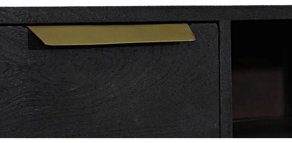 Τηλεόραση DKD Home Decor Μαύρο Μέταλλο Χρυσό Ξύλο από Μάνγκο (147 x 40 x 51 cm)