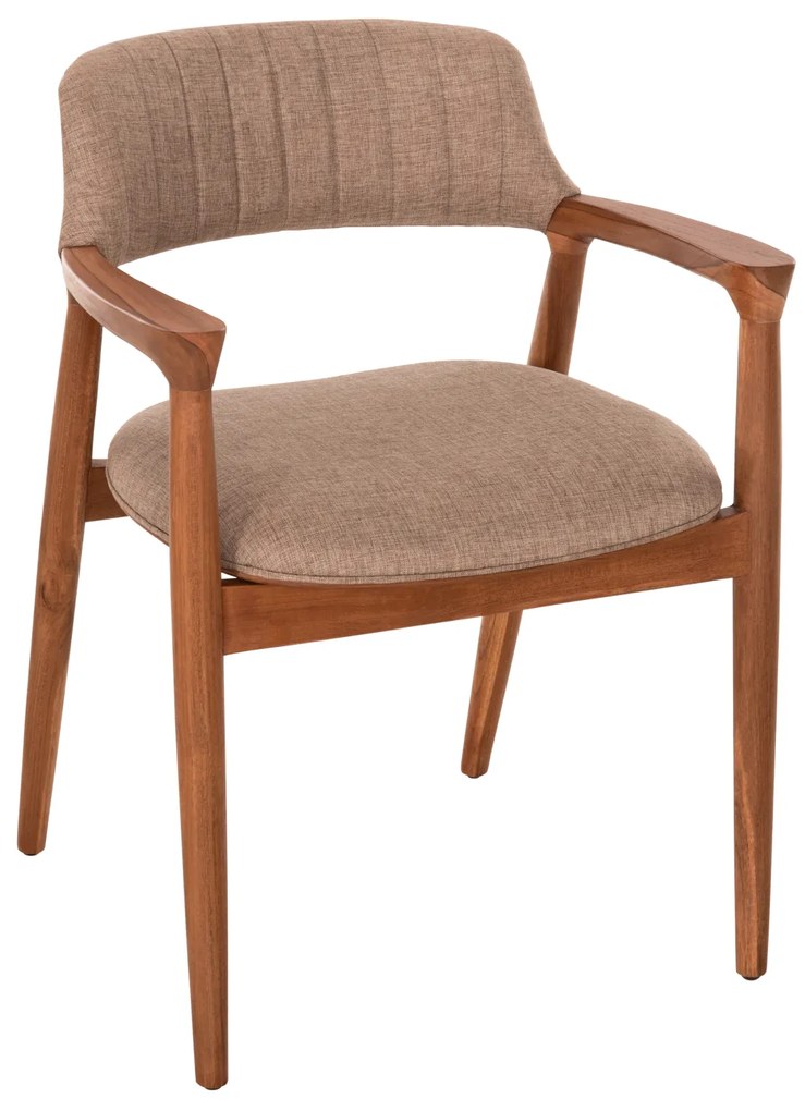 ΠΟΛΥΘΡΟΝΑ JAMES HM18259 TEAK WOOD ΜΕ ΣΑΜΠΑΝΙ ΥΦΑΣΜΑ 57x52x76Υεκ.