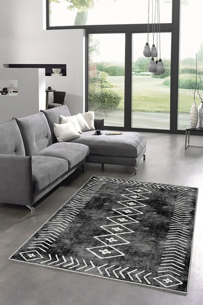 Χαλί W1050 213HFT1458 Black-White Conceptum Hypnose 100X150cm