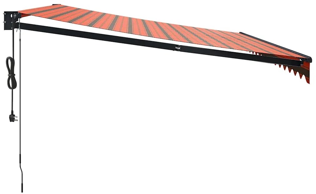 vidaXL Τέντα Πτυσσόμενη Αυτόματη Πορτοκαλί / Καφέ 4,5 x 3 μ.