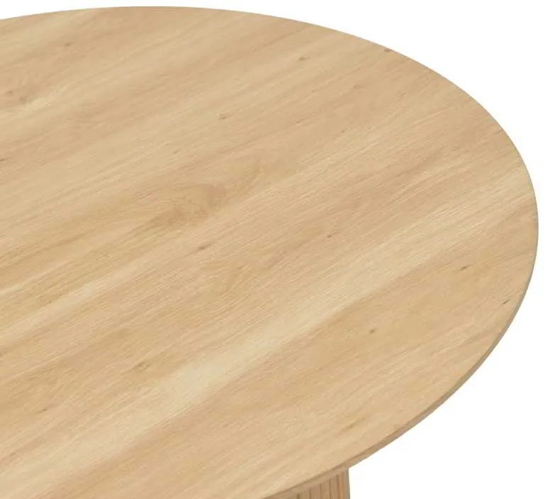Τραπέζι σαλονιού Opols pakoworld mdf σε  φυσική απόχρωση Φ90x42εκ