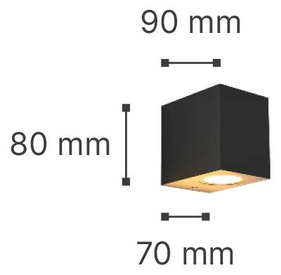 Φωτιστικό τοίχου Norman 1xGU10 Outdoor Up or Down Wall Lamp Grey D:8cmx7cm (80200434) - ABS - 80200434