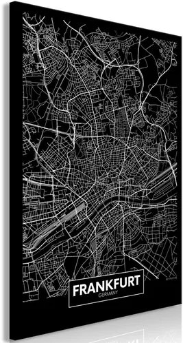 Πίνακας - Dark Map of Frankfurt (1 Part) Vertical - 40x60