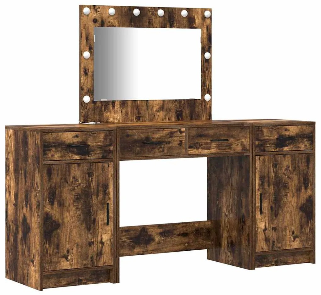 vidaXL Τραπέζι περιποίησης με συρτάρι 3 pcs Καφέ 40 x 41 x 75 εκ