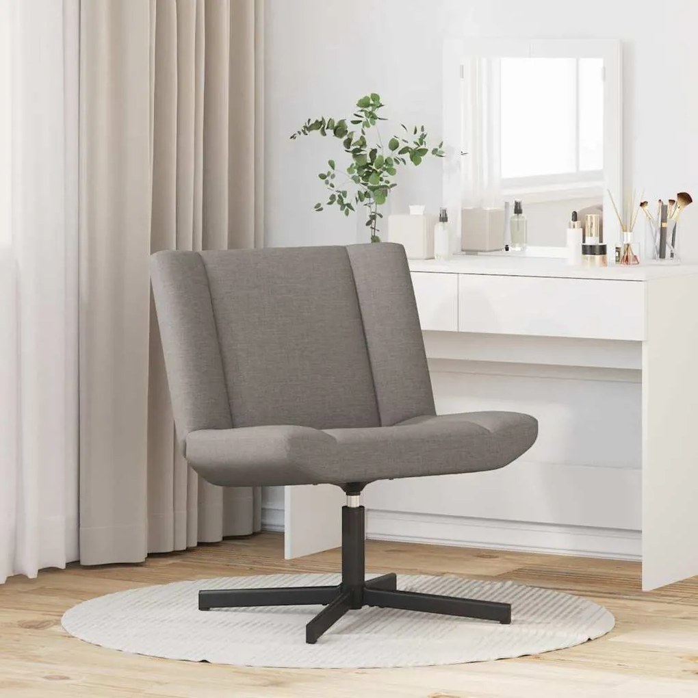 vidaXL Περιστρεφόμενη καρέκλα Taupe 63 x 75 x 76 εκ ύφασμα
