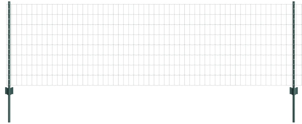 vidaXL Ευρωπαϊκό Φράχτη με 5 U Posts Πράσινο 0.8x10 m Χάλυβας