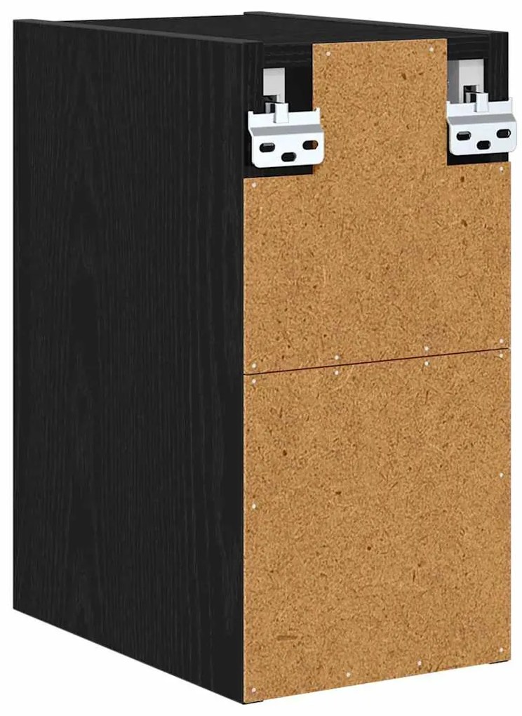 vidaXL Κρεμαστό ντουλάπι με αποθήκευση Μαύρη Οξυά 20 x 29,5 x 40 εκ.