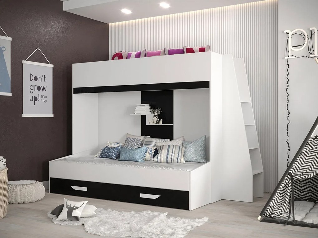 Πολυλειτουργικό κρεβάτι Party XVII-Leuko-Mauro