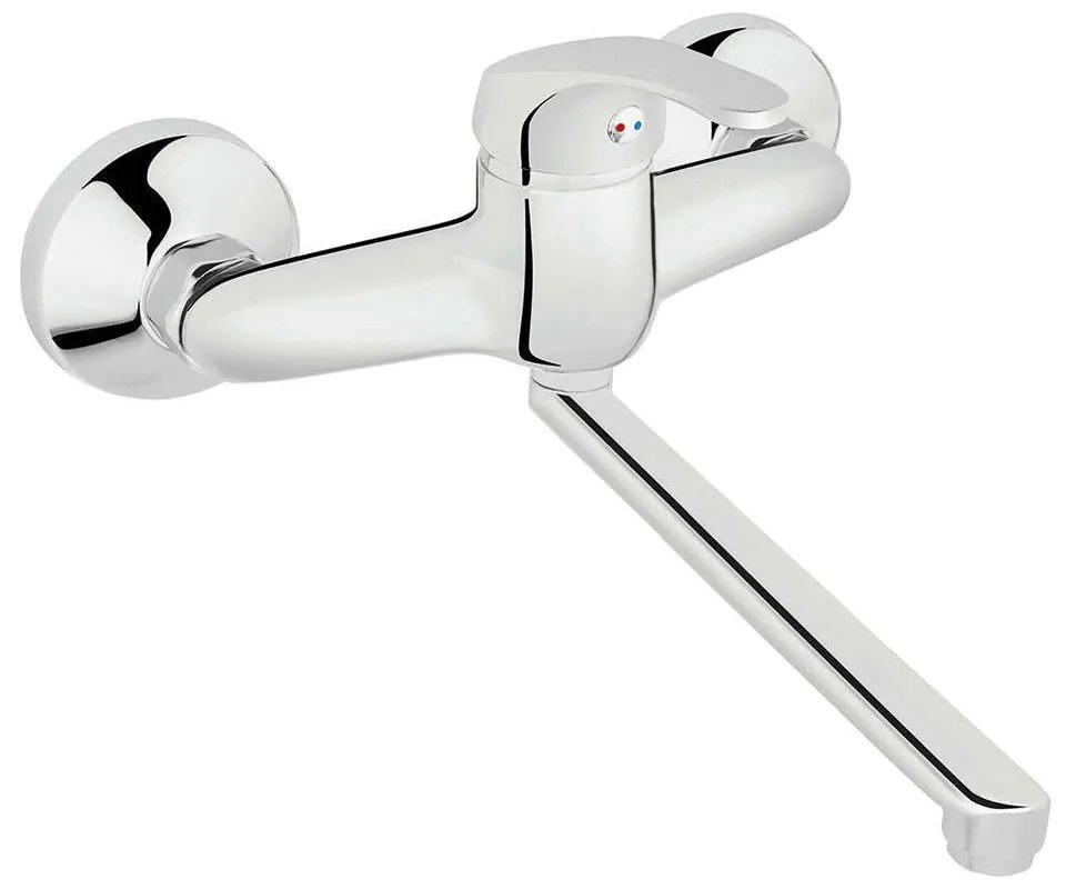 Μπαταρία Νιπτήρος Εντοιχισμού Μεγάλη Basic BBC5 Chrome Ferro Metal