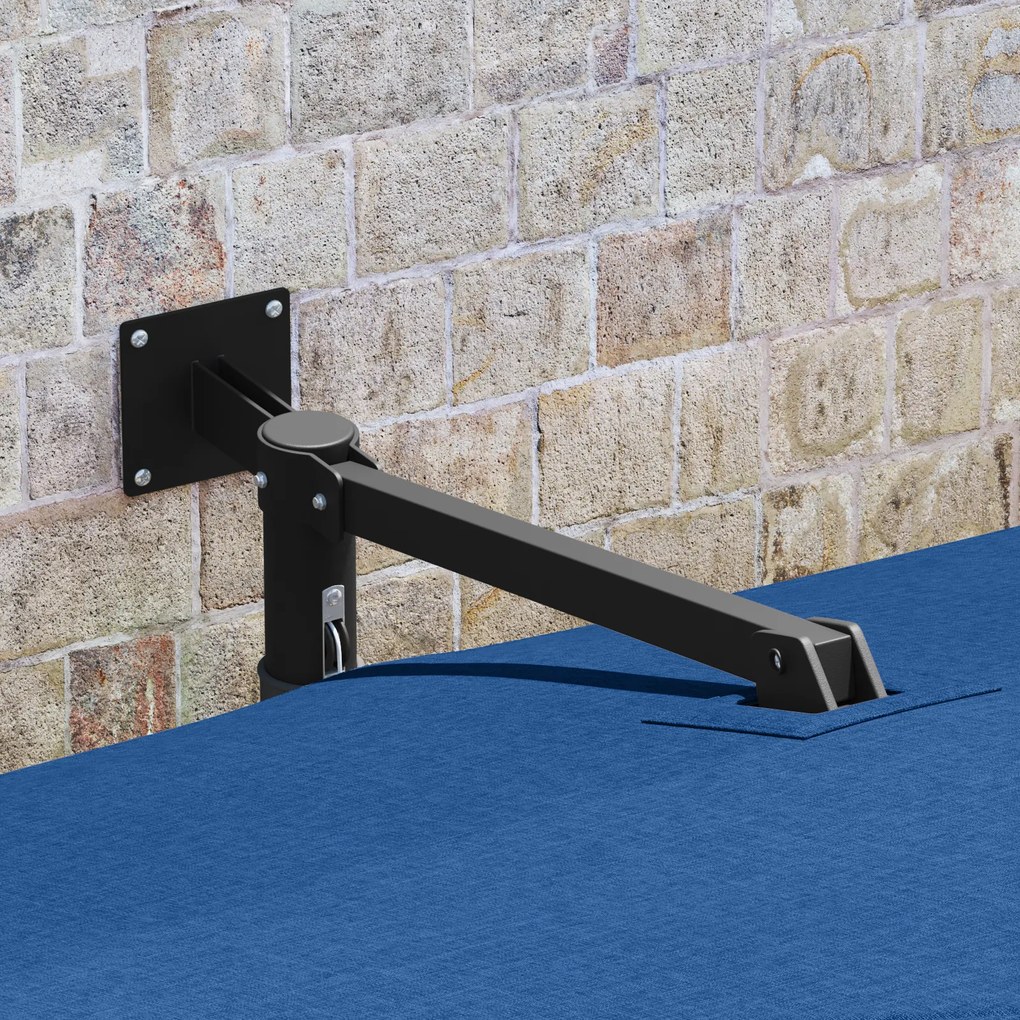 vidaXL Ομπρέλα Τοίχου Κήπου σε Αζούρ Μπλε 247 cm