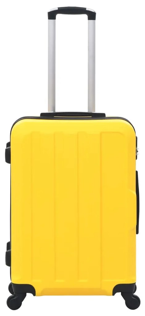 vidaXL Σετ Βαλιτσών Τρόλεϊ με Σκληρό Περίβλημα 3 τεμ. Κίτρινο από ABS