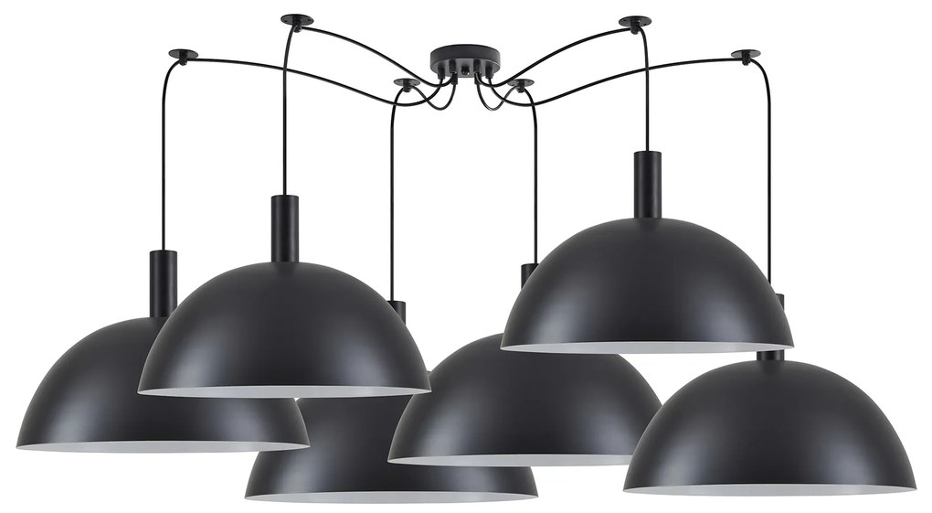 SE21-BL-4-BL6-MS50 ADEPT TUBE Black Metal Shade Pendant+ HOMELIGHTING 77-8502