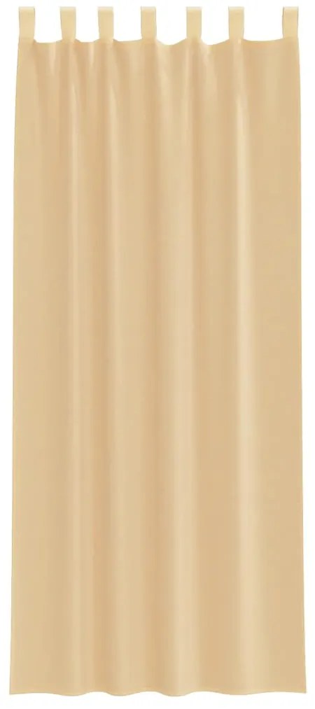 vidaXL Κουρτίνες Voile με βρόχους 2 τεμάχια Άμμος 140x260 cm