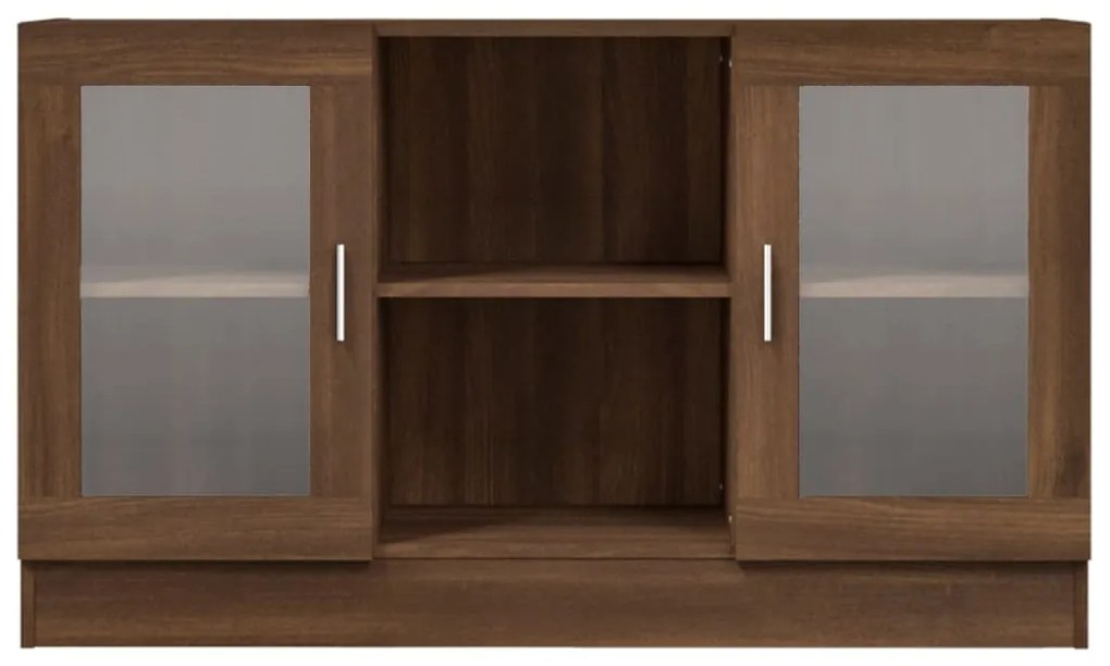 vidaXL Βιτρίνα Καφέ Δρυς 120x30,5x70 εκ. από Επεξεργασμένο Ξύλο