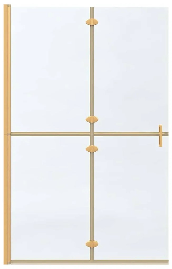 vidaXL Τοίχος Walk-In Ντους Χρυσό 90 x 6.5 x 190 εκ.