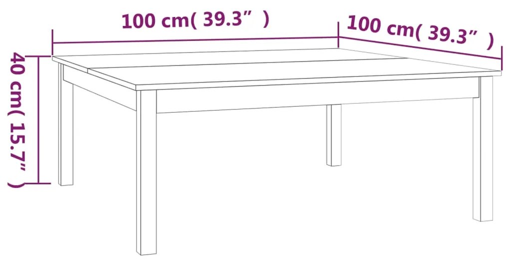 ΤΡΑΠΕΖΑΚΙ ΣΑΛΟΝΙΟΥ ΚΑΦΕ ΜΕΛΙ 100X100X40 ΕΚ. ΜΑΣΙΦ ΞΥΛΟ ΠΕΥΚΟΥ 814292