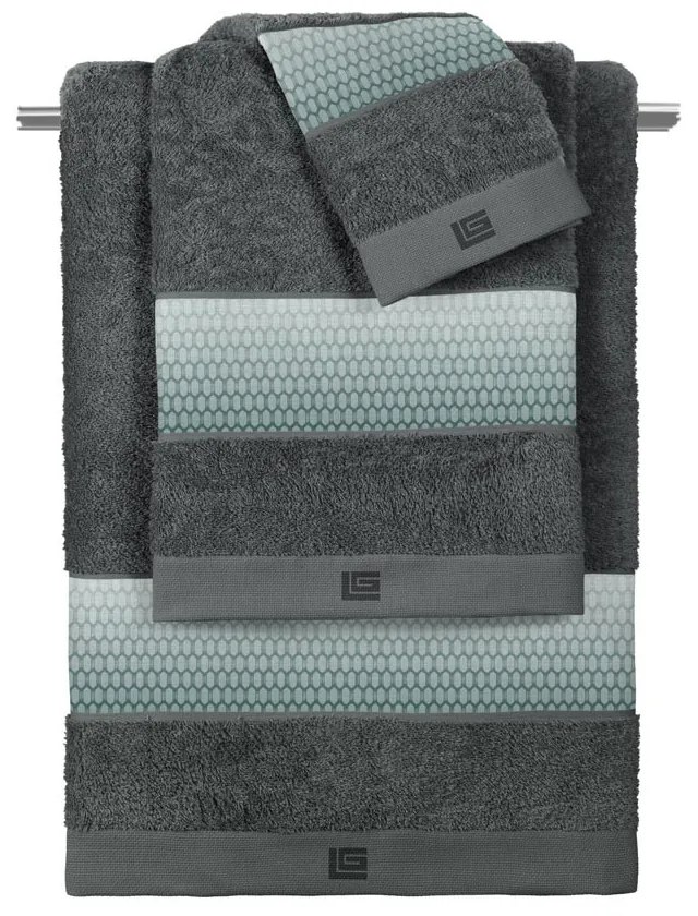 Πετσέτες Μπάνιου (Σετ 3τμχ) Guy Laroche Christy Grey - Anthracite 500gsm