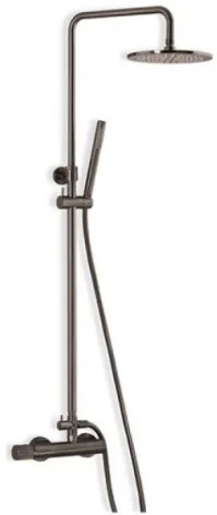 Eurorama Eletta Tecno Black Brushed Στήλη Ντουζιέρας 2 Εξόδων