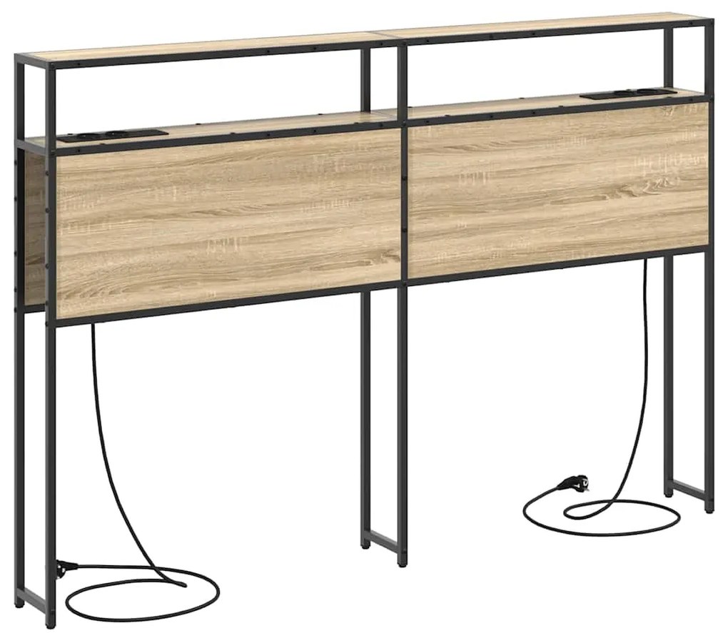 vidaXL Κεφαλάρι Αποθήκης με ράφι Sonoma Δρυς 135 cm Επεξεργασμένο ξύλο