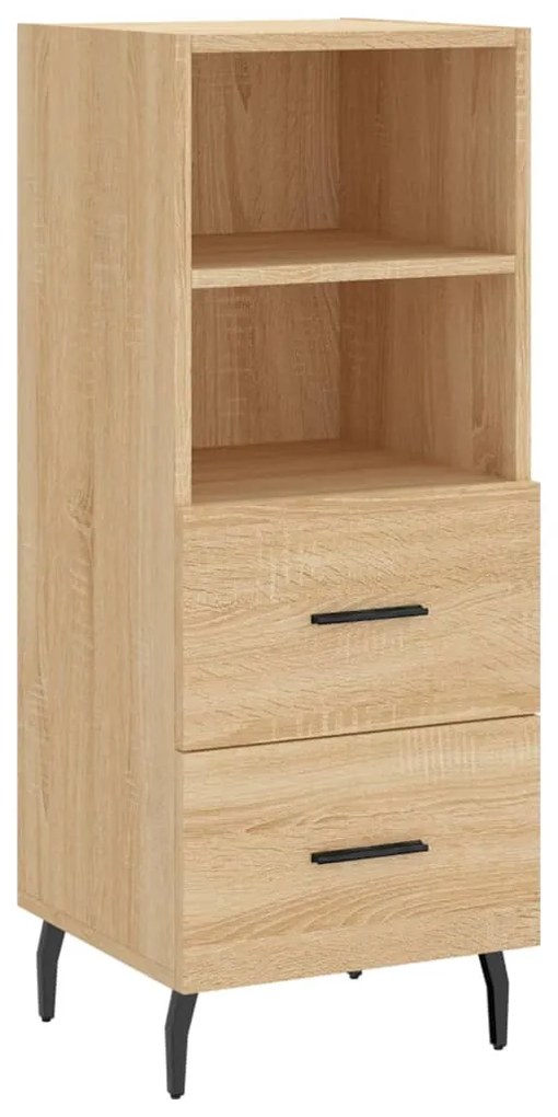 vidaXL Μπουφές Sonoma δρυς 34,5 x 34 x 180 εκ. από Επεξεργασμένο Ξύλο