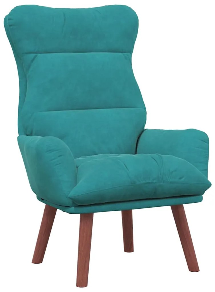 vidaXL Χαλαρωτική Πολυθρόνα Τιρκουάζ 69 x 74 x 93 εκ. Βελούδο
