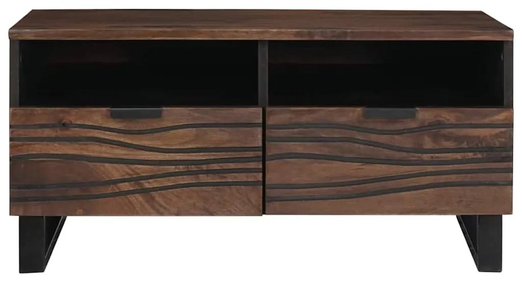 vidaXL Τραπεζάκι σαλονιού with Drawer Καφέ και Μαύρο 80 x 54 x 40 εκ