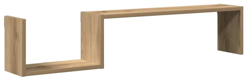 vidaXL Ραφιέρες Τοίχου 2 τεμ. Αρτισιανή Δρυς 100x15x20εκ. Επεξεργ Ξύλο
