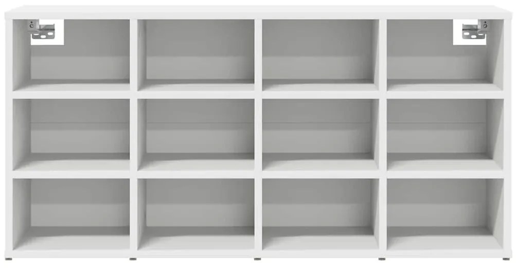 vidaXL Παπουτσοθήκη με ράφι Λευκό 103 x 30 x 51 εκ. Επεξεργασμένο ξύλο