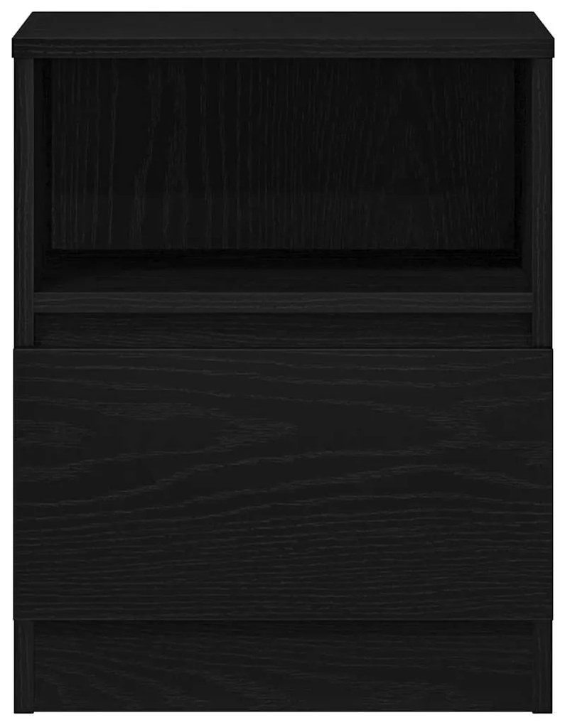 vidaXL Κομοδίνο Μαύρη δρυς 40 x 40 x 50 cm Επεξεργασμένο ξύλο