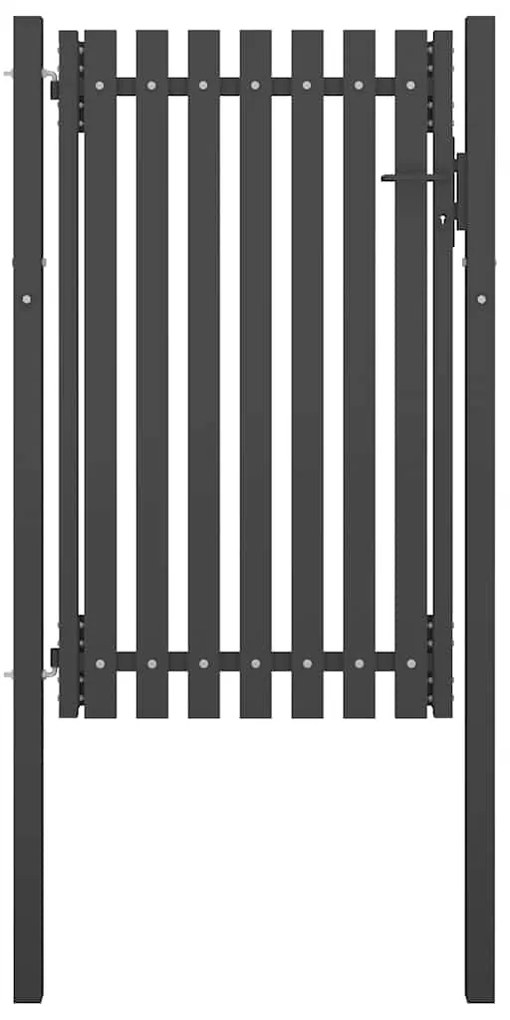 vidaXL Πύλη Κήπου Ανθρακί 100x150 εκ. από Ατσάλι