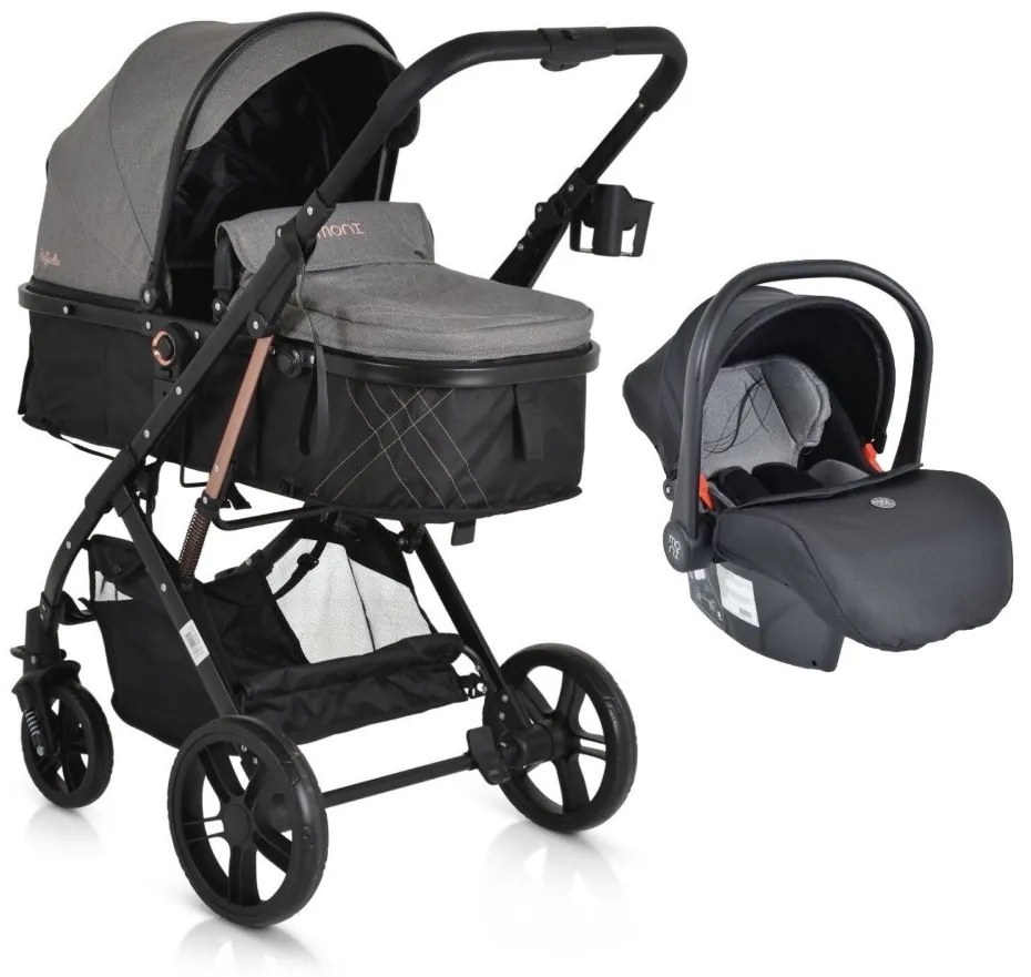 MONI ΜΕΤΑΤΡΕΠΟΜΕΝΟ ΚΑΡΟΤΣΙ 3 ΣΕ 1 ΜΕ ΚΑΘΙΣΜΑ ΑΥΤΟΚΙΝΗΤΟΥ RAFAELLO GREY 3800146236137-3