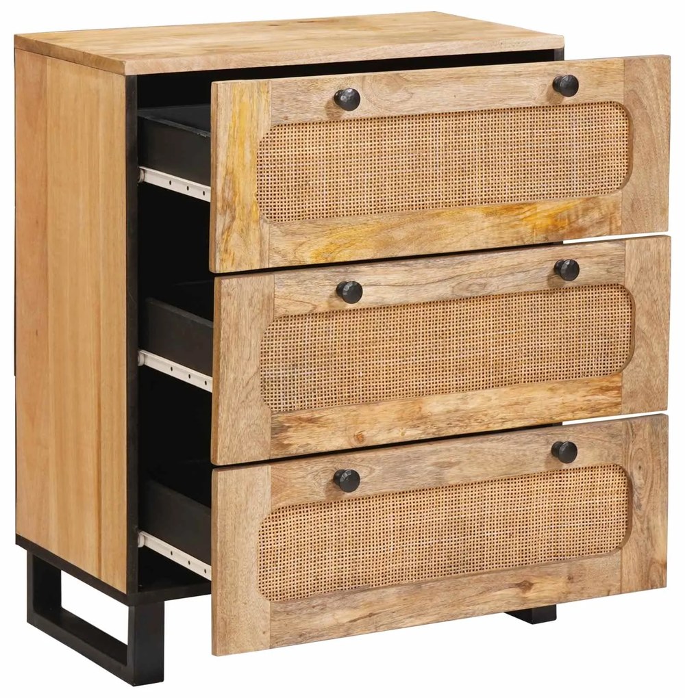 vidaXL Πλαϊνό γραφείο 2 pcs Καφέ 60 x 33 x 75 cm Στερεό ξύλο μάνγκο