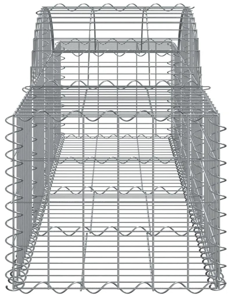 Συρματοκιβώτια Τοξωτά 50 τεμ. 200x50x40/60 εκ. Γαλβαν. Ατσάλι - Ασήμι