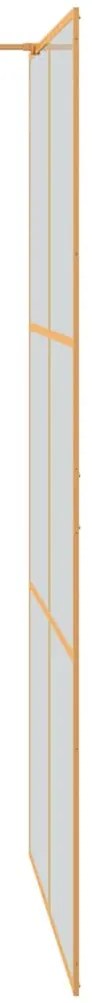 vidaXL Τοίχος Ντους Walk-in Χρυσό 115 x 195 cm σκληρυμένο γυαλί