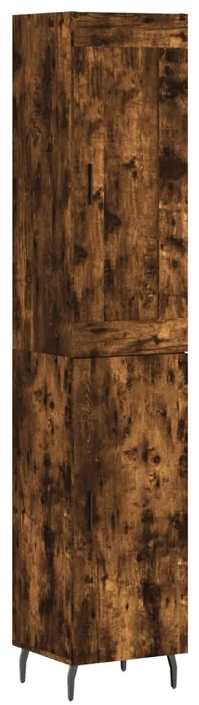 vidaXL Ντουλάπι Καπνιστή δρυς 34,5x34x180 εκ. από Επεξεργασμένο Ξύλο
