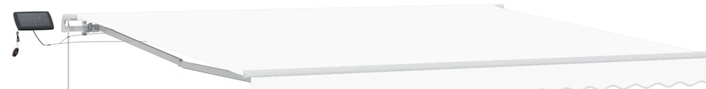 vidaXL Μηχανική Ανασυρόμενη Τέντα με LED Λευκή 400x350 εκ